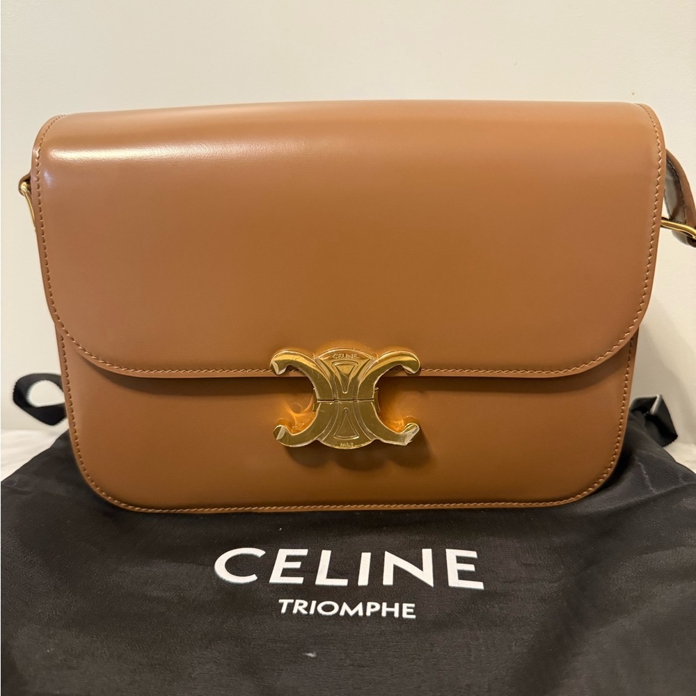 Celine New Classique Triomphe Bag in Bronze